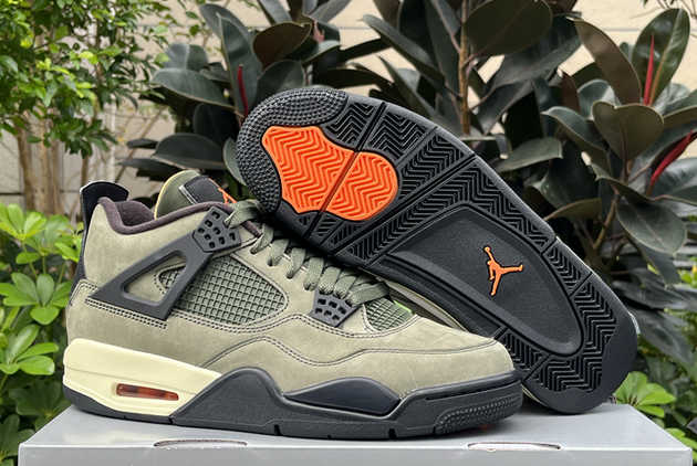 Where to Buy The UNDEFEATED x Jordan Air Jordan 4 Olive Canvas 2024 Basketball Shoes
