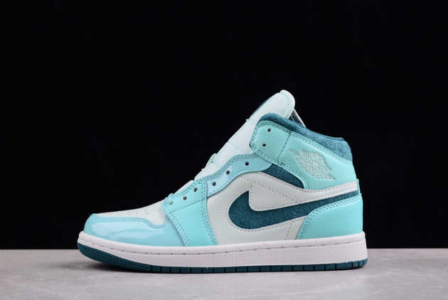 Where to Buy The 2024 Air Jordan 1 Mid AJ1 Bleached Turquoise DZ3745-300 Shoes