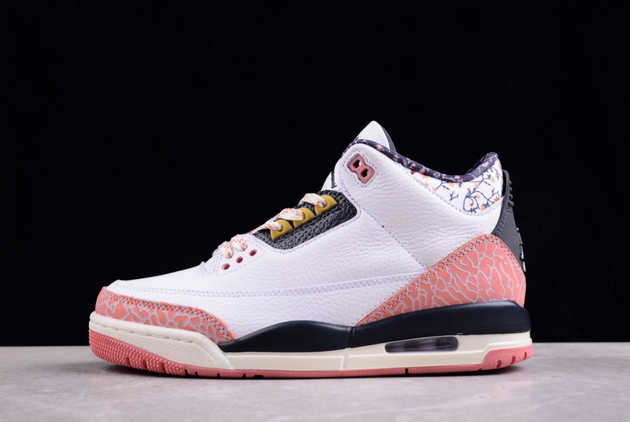 Where to Buy The 2024 Air Jordan 3 GS "Red Stardust" AJ3 441140-100 Shoes